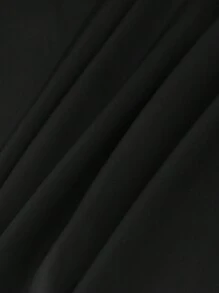 Women's Satin Midi Skirt High Waist Solid Colour Office Work Long Skirt Slim Fit Shiny Cocktail Skirts - Black - View 7