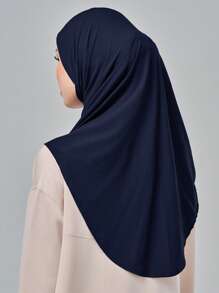 1pc Women's Instant Hijab, Convenient Chin Cover Hijab, Solid Color Fashion Hijab, Suitable For Ramadan And Daily Wear For Dress - Chin-covered Turban Hat - View 8