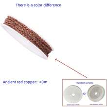 10ft (3m) Metal Chain Roll In Gold, Silver & Rose Gold Colors, With Pliers, Jump Rings & Lobster Clasps, For DIY Jewelry Making Of Necklaces, Bracelets, Anklets & Waist Chains, Available In 9 Colors (Slight Color Variations) - Multicolor - View 13