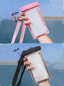 1pc Universal Touch-Sensitive Waterproof Phone Pouch, Luminous Swimming Diving Mobile Case, Can Be Used As A Touch-Screen Swimming And Diving Case, Can Be Used As An Underwater Camera Phone Case, Portable Travel Phone Bag With Adjustable Lanyard, PVC Material, No Battery Required Travel Must Haves Summer1 Stuff Back To School Supplies - Multicolor - View 20