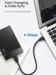 UGREEN Micro USB 3.0 Cable 2.1A Fast Charging Data Cable USB Cord Mobile Phone Cables Compatible With Samsung Note 3 S5 Hard Disk - Black - View 2