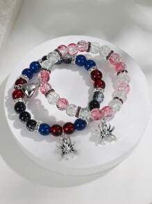 Black, Blue, Red and White Powder