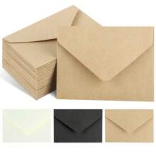 200 Stücke Mini Kraftpapier-Umschläge 4.13" X 2.75" braune Geschenkkarten Einladungen Visitenkarten Mini Grußkarten, Mini-Umschläge, kleine Umschläge, Faltkarten für Geldgeschenke, Dankeskarten, Einladungen Rückkehr zur Schule