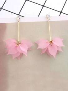 زوج من أقراط قلادة الزهور العتيقة، أقراط زهرة اللؤلؤ المائي والراين بألوان متعددة، أقراط قلادة زهرة/ورقة من الراتنج مع شرابة، هدية رائعة للأصدقاء، عيد الحب، ليلة المواعدة