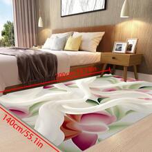 [Crystal Velvet 700g/㎡ Printed Bottom, 5mm Thick] 1 Piece Bohemian Style Solid Color Rug, Soft Anti-Slip Washable Carpet For Indoor And Outdoor, Living Room, Bedroom, Kitchen, Office, Home Decor, Doormat, Play Area Back To School