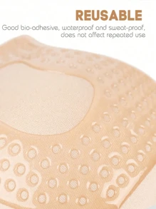 Invisible Push Up Bra Backless Strapless Bra Seamless Front Buckle Bra Underwear Women Self Adhesive Silicone Adhesive(Black + Apricot) - Multicolor - View 6