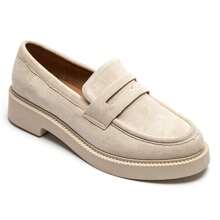 Thick-Soled Loafers - Combining Comfort And Fashion For Everyday Wear - Beige - View 3