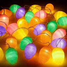 1 st. LED-lichtsnoer in de vorm van een glitterei, decoratieve verlichting voor Pasen, etalage, festivalviering, feest, huis, bar, winkelcentrum, slaapkamer, cadeau (batterij niet inbegrepen)