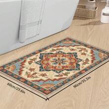 [Crystal Velvet 700g/㎡ Dotted Bottom 5mm Thickness] 1 Piece Bohemian Style Solid Color Carpet, Soft & Anti-Slip Washable Indoor & Outdoor Carpet For Living Room, Bedroom, Kitchen, Office, Home Decor Floral Entrance Rug, Large Size Minimalist Carpet