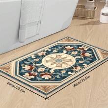 [Crystal Velvet 700g/㎡ Dotted Bottom 5mm Thickness] 1 Piece Bohemian Style Solid Color Carpet, Soft & Anti-Slip Washable Indoor & Outdoor Carpet For Living Room, Bedroom, Kitchen, Office, Home Decor Floral Entrance Rug, Large Size Minimalist Carpet