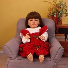 Reborn Baby Dolls Girl - 22 Inches Realistic Newborn Full Body Vinyl Baby Dolls Lifelike Newborn Real Life Weighted Dolls Toy Gift For Kids Age 3+