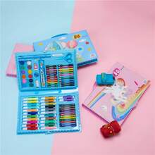 42pcs/86pcs/208pcs Art Supply Set, Children/Teen Boys/Girls Painting Art Supplies, Gift Box Includes Oil Pastels, Crayons, Colored Pencils, Watercolor Cakes,Back To School,School Supplies