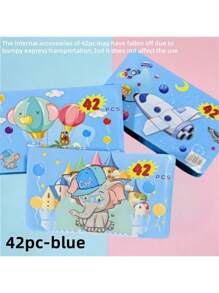 42pcs/86pcs/208pcs Art Supply Set, Children/Teen Boys/Girls Painting Art Supplies, Gift Box Includes Oil Pastels, Crayons, Colored Pencils, Watercolor Cakes,Back To School,School Supplies