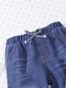 3pcs Multi-Color Jeans For Toddler Boys Casual Daily Wear Pants, Suitable For Spring/Autumn