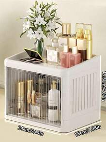 1 Hộp đựng đồ trang điểm để bàn đa chức năng, có thể gấp gọn, hai cửa, dung tích lớn, chống thấm nước và chống bụi, kích thước lớn, thích hợp để bàn trang điểm, đựng dụng cụ làm móng, sơn móng tay và keo dán, dùng trong phòng tắm để đựng son môi, cọ trang điểm, kem dưỡng da, phấn mắt, sơn móng tay và trang sức, cũng như để trên bàn làm việc, trang trí phòng ngủ, phòng tắm, nhà cửa, phòng màu hồng, phòng khách, túi trang điểm, túi đựng mỹ phẩm, túi đựng đồ trang điểm, hộp đựng trang sức, túi nhỏ, giá đựng cọ trang điểm, hộp đựng nước hoa, túi đựng đồ, quà tặng cho phụ nữ, quà Giáng sinh, ý tưởng quà tặng cho phụ nữ, trang trí phòng. - trắng - Xem 12