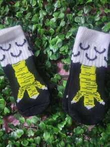 Calcetas pata larga para bebé o niño 2 pares - Blanco y Negro - Ver 2