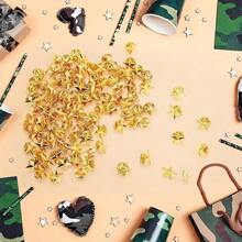 10pcs Star Casual Fashion Metal Badge Brooches, Suitable For American Independence Day, All Seasons Dress Accessories Pin For Clothes Bag Charm Backpack For School Office Accessories Shirts Jacket Jewelry Christmas Halloween Clothes Pin Funny Cute Teacher Gifts - Gold - View 2