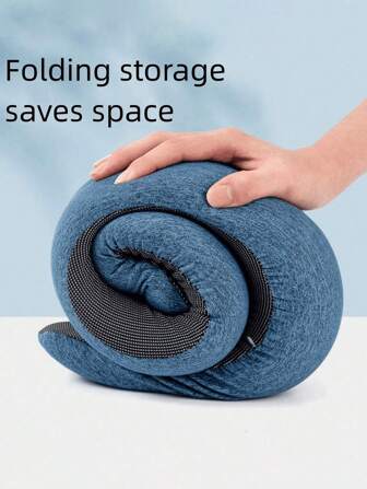 1件装春夏户外露营装备蜗牛记忆棉U型枕颈枕旅行蜗牛便携颈枕办公室午睡慢回弹U型枕