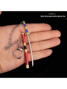 Serie 2025 Nuevo - Accesorios de armas de One Piece - Llaveros en miniatura de las tres espadas de Zoro: Shusui, Wado Ichimonji y Sandai Kitetsu, Modelo de aleación de coleccionista, Regalo de cumpleaños/festival