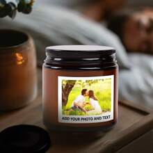 Custom "Love In Sight" Couple Stickers + Scented Candle, Sticker With Romantic Password, Candle With Reveal Your Name, Suitable For Couples Anniversary Gift, Friendship, Coded Scented Candle, Mutual Ritual Gift, Relationship Milestone Gift Set - Photo + Candle - View 5