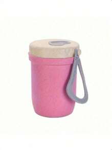 1 pieza Taza aislada para sopa con tapa y asa, práctico juego de taza de avena para estudiantes, apta para escuela, exterior, San Valentín