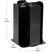 Mind Reader Lid Carousel, Countertop Org Coffee Bar, Beverage Cup Holder, Plastic, L X 7.75" W X 11.5" H, 7.75 X 12 X 7.75, Black - 黑色 - 查看 3