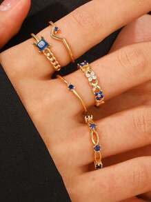 Geometric Bowknot Ring Set, Minimalist & Elegant Design, A Gift For Her