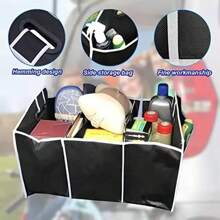 Multi-Pocket Car Trunk Bag Large Capacity Folding Storage Bag Portable Trunk Stowing And Tidying Car Trunk Organizer