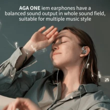 Keephifi AGA ONE Audiophile In Ear Monitor, 10MM Dual Cavity Dual Magnetic DD In Ear Headphones Wired Earbuds, Stereo IEM Earbuds CNC Sand Blasting Cover With 2Pin-C Cable For Singers - 黑色 - 查看 4