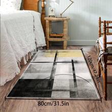 Bohemian Style Solid-Color Area Rug, 700g/Sq.M Crystal Velvet Backing, 5mm Thickness, Soft Anti-Slip Washable Carpet For Living Room, Bedroom, Kitchen, Office, Indoor & Outdoor Use