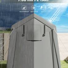 Danolapsi Motorcycle Storage Tent Shed,7'x10'Outdoor Portable Shed,Heavy Duty Storage Shelter With Rolled Up Zipper Door,Waterproof,Storage Tent Heavy Duty For Motorcycle Bike Garden Tools