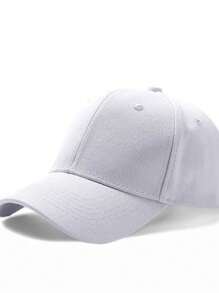 1pc Unisex Solid Color Simple Classic Casual Baseball Cap, Suitable For Outdoor And Leisure Party - White - View 1