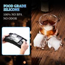 Große Silikon-Eiswürfelform, quadratische Eiswürfelformen, DIY Gefrierdessert-Form, Eiswürfelformen mit leichter Entnahme, für Zuhause und Bar