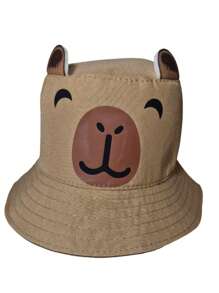 Sombrero unisex para adulto con forma de capibara - Camel - Ver 2
