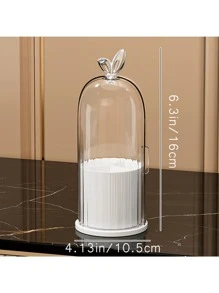 1 pieza Caja de almacenamiento de cosméticos, Caja de almacenamiento de joyas portátil, Caja de almacenamiento giratoria, Impermeable, a prueba de aceite, a prueba de polvo, Adecuado para dormitorio, baño, sala de estar, hotel, Adecuado para mujeres, madres, personas de negocios, viajeros, Decoración de escritorio, Decoración del hogar, Almacenamiento de encimera, Adecuado para regalos de Pascua, regalos de compromiso, recuerdos de boda, regalos para novias