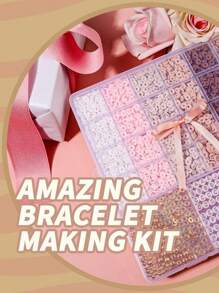 2400/4000PCS Clay Bead Bracelet Kit DIY Jewelry Making Kit Clay Beads Bracelet Making Kit, Flat Preppy Beads For Friendship Bracelets, Polymer Clay Beads Crafts Gifts - Polymer Clay - View 6