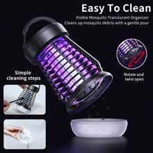 2025 New Mosquito Killer Lamp, Automatic Mosquito Attracting & Physical Electric Shock Mosquito Killer For Indoor Home Camping, Light Wave Attract + Electric Shock Kill