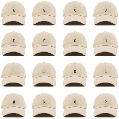 26 Chữ Cái Tiếng Anh A-Z Mũ Bóng Chày Nam Nữ Unisex Mũ Bóng Chày Có Thể Điều Chỉnh