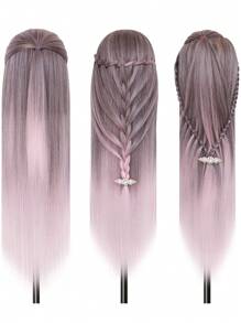 Cabeza de maniquí para prácticas de cosmetología, muñeca para entrenamiento de peinados, trenzados y peluquería