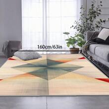 [Plush Velvet 700g/㎡ Latex Backing 5mm Thick] 1pc Bohemian Style Area Rug, Solid Color Carpet, Soft Non-Slip Washable For Living Room Bedroom Kitchen Office, Indoor Outdoor Home Decor Farmhouse Rug, Play Mat Back To School