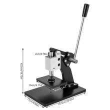 kangten Manual Leather Cutting Machine Die Cutter PVC Hand Press Embossing Machine Tool - Black - View 4