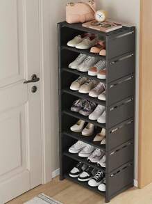 1个8层/7层双排鞋架，适用于客厅、宿舍，无需组装，家居装饰布艺鞋架，必备家居配件 - 彩色 - 查看 4