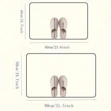 1 件速干浴室垫浴室地毯垫 - 防滑、吸水硅藻泥地板地毯，几何设计，适用于淋浴和入口浴室地毯浴室地垫 E 适用于家庭客厅厨房卧室农舍厨房圣诞节感恩节家庭浴室装饰地板地毯户外地毯门垫秋季装饰浴室配件返校入口装饰 - 大波浪深灰 - 查看 3