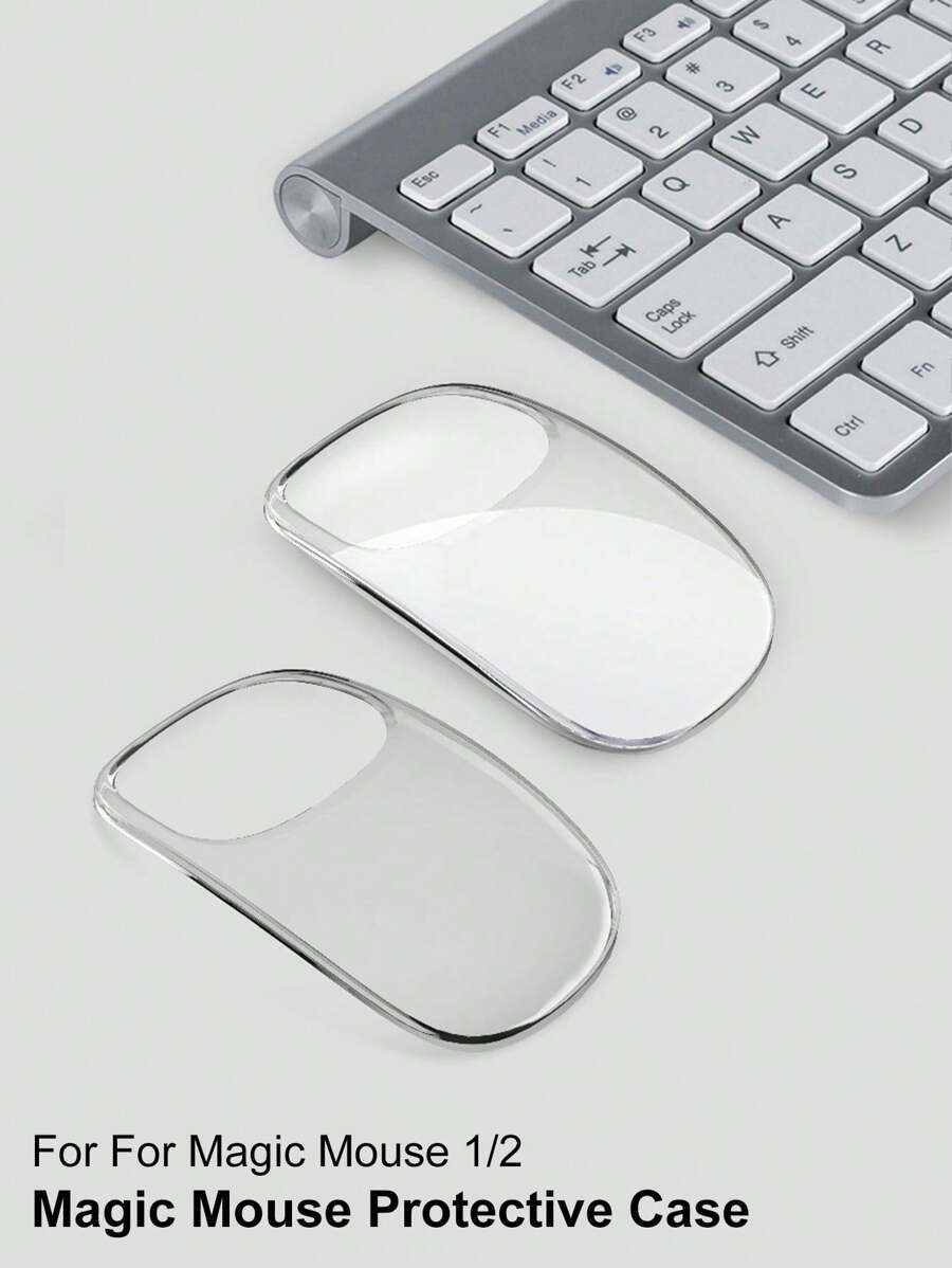 Funda protectora compatible con Apple Magic Mouse de 1ra y 2da generación, cubierta transparente a prueba de polvo, ultradelgada, anti-caída y anti-arañazos - Versión Universal - Ver 1