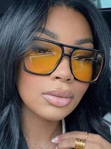 1 Pair/2-3 Pairs Women's Korean Style Leopard Print Aviator Glasses- Suitable For Back To School, Beach Vacation, Music Festivals, Streetwear And Daily Outfit | Fashion Accessory - 彩色 - 查看 16