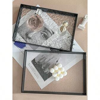 1PC Storage Tray, Cosmetic Accessory Storage Tray Shelf, Bathroom Bedroom Desktop Storage Tray