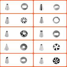 40 pezzi Set di decorazione per torte, include 10 bocchette da pasticceria, 2 accoppiatori, 3 fasce in silicone, 3 raschietti per glassa, 1 spazzola per la pulizia, 1 sac à poche riutilizzabile, 20 sacchetti per glassa monouso, decorazioni per torte, cupcake, stampi da forno, attrezzi da forno