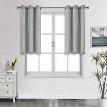 Top Eyelet/Hollow Star Cutout Curtain/Layered Solid Color Blackout And Sheer 2-In-1 Curtain/Blackout Bedroom Curtain/Bedroom Decor Curtain/Living Room/Classroom/Beautiful Sheer Lace Double Layer Curtain