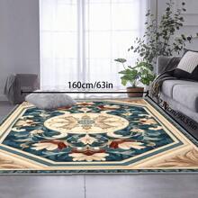 [Crystal Velvet 700g/㎡ Dotted Bottom 5mm Thickness] 1 Piece Bohemian Style Solid Color Carpet, Soft & Anti-Slip Washable Indoor & Outdoor Carpet For Living Room, Bedroom, Kitchen, Office, Home Decor Floral Entrance Rug, Large Size Minimalist Carpet