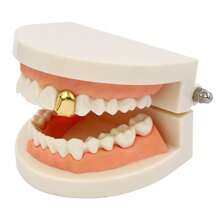 ¡Deslumbra y brilla! 2 piezas de grillz para dientes con tapa de circonita cúbica con estrella y diseño calado superior e inferior, joyería de moda para amantes de los hombres y mujeres